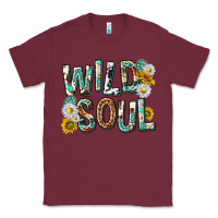 Burgundy western wild soul with sunflowers Classic Tee - texasbilliewilder