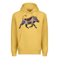 Antique Gold Warthog Illustrations Premium Hoodie - LillyAllenDesigns