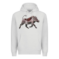 Dove Grey Warthog Illustrations Premium Hoodie - LillyAllenDesigns