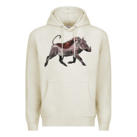 Oatmeal Heather Warthog Illustrations Premium Hoodie - LillyAllenDesigns