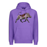 Purple Warthog Illustrations Premium Hoodie - LillyAllenDesigns