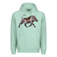 Seafoam Warthog Illustrations Premium Hoodie - LillyAllenDesigns
