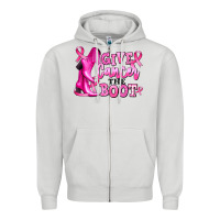 Dove Grey give cancer the boot Zipper Hoodie - RanaPortraitStore