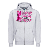Heather Grey give cancer the boot Zipper Hoodie - RanaPortraitStore