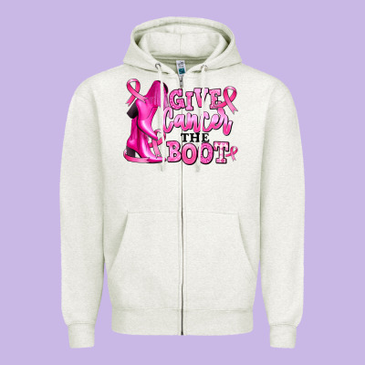 Zipper Hoodie give cancer the boot