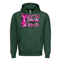 Sports Green give cancer the boot Zipper Hoodie - RanaPortraitStore