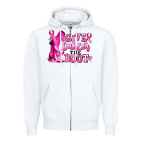 White give cancer the boot Zipper Hoodie - RanaPortraitStore