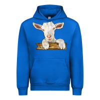 Cobalt baby cashmere goat Urban Hoodie - LillyAllenDesigns
