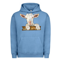 Pigment Pebble Blue baby cashmere goat Urban Hoodie - LillyAllenDesigns