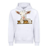 White baby cashmere goat Urban Hoodie - LillyAllenDesigns
