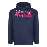 Navy Breast Cancer Human Resources Heavyweight Hoodie - texasbilliewilder