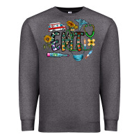 Charcoal Heather emt Premium Sweatshirt - CowhideDigitalArt