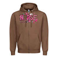 Chestnut breast cancer nurse Zipper Hoodie - RanaPortraitStore