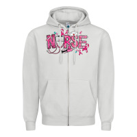 Dove Grey breast cancer nurse Zipper Hoodie - RanaPortraitStore