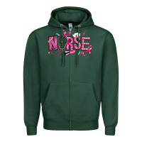 Sports Green breast cancer nurse Zipper Hoodie - RanaPortraitStore