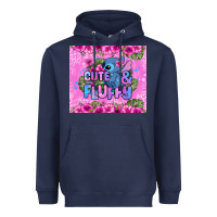 Navy cute and fluffy stitch Heavyweight Hoodie - Zillion Design Studio
