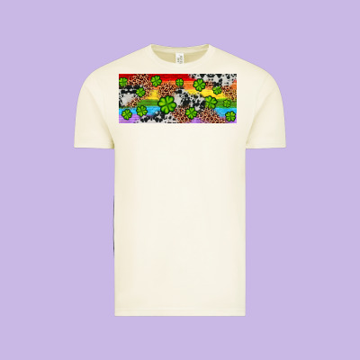Western St. Patrick's Day Shamrock Rainbow Vintage Tee Designed By Artiststas