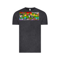 Vintage Black Western St. Patrick's Day Shamrock Rainbow Vintage Tee - Artiststas