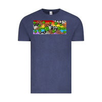 Vintage Denim Western St. Patrick's Day Shamrock Rainbow Vintage Tee - Artiststas