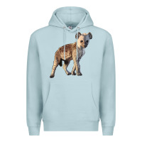 Blue Mist Baby Hyena Illustrations Premium Hoodie - LillyAllenDesigns