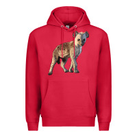 Cardinal Baby Hyena Illustrations Premium Hoodie - LillyAllenDesigns