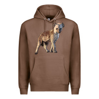 Chestnut Baby Hyena Illustrations Premium Hoodie - LillyAllenDesigns