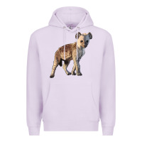 Lilac Baby Hyena Illustrations Premium Hoodie - LillyAllenDesigns