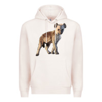Pale Pink Baby Hyena Illustrations Premium Hoodie - LillyAllenDesigns