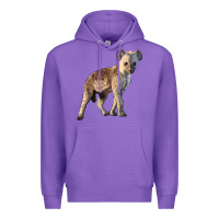 Purple Baby Hyena Illustrations Premium Hoodie - LillyAllenDesigns