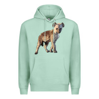 Seafoam Baby Hyena Illustrations Premium Hoodie - LillyAllenDesigns