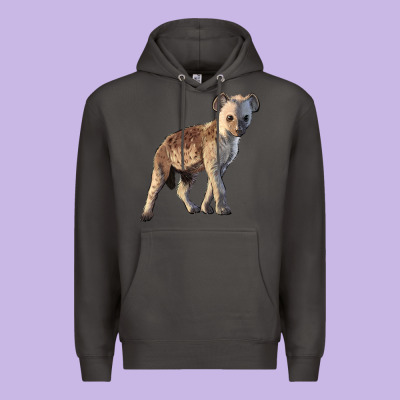 Baby Hyena Illustrations Premium Hoodie Designed By Lillyallendesigns