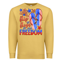 Antique Gold flip flops and freedom Premium Sweatshirt - HRA Design Shop