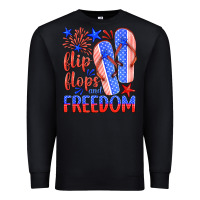 Black flip flops and freedom Premium Sweatshirt - HRA Design Shop
