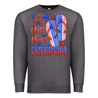 Charcoal Heather flip flops and freedom Premium Sweatshirt - HRA Design Shop