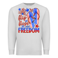 Dove Grey flip flops and freedom Premium Sweatshirt - HRA Design Shop