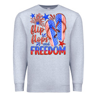 Heather Grey flip flops and freedom Premium Sweatshirt - HRA Design Shop