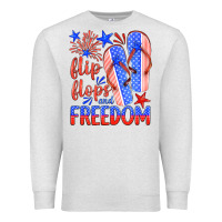 Oatmeal Heather flip flops and freedom Premium Sweatshirt - HRA Design Shop