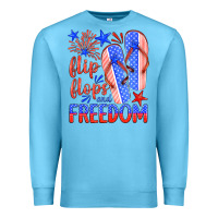 Ocean Blue flip flops and freedom Premium Sweatshirt - HRA Design Shop