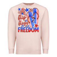 Pale Pink flip flops and freedom Premium Sweatshirt - HRA Design Shop