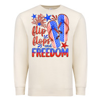 Sandshell flip flops and freedom Premium Sweatshirt - HRA Design Shop
