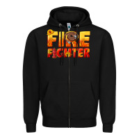 Black firefighter Zipper Hoodie - texasbilliewilder