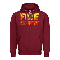 Burgundy firefighter Zipper Hoodie - texasbilliewilder
