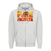 Dove Grey firefighter Zipper Hoodie - texasbilliewilder