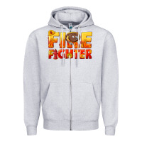 Heather Grey firefighter Zipper Hoodie - texasbilliewilder