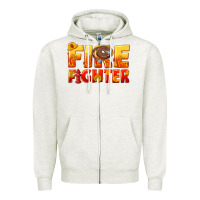 Oatmeal Heather firefighter Zipper Hoodie - texasbilliewilder