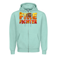 Seafoam firefighter Zipper Hoodie - texasbilliewilder