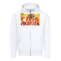 White firefighter Zipper Hoodie - texasbilliewilder