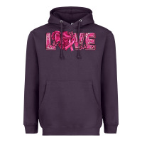 Plum Breast Cancer Love Heavyweight Hoodie - texasbilliewilder