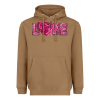 Toasted Coconut Breast Cancer Love Heavyweight Hoodie - texasbilliewilder