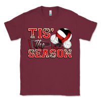 Burgundy tis' the season volleyball Classic Tee - Zillion Design Studio